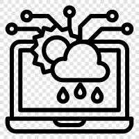 Wettervorhersage, WettervorhersageSoftware, Wetterradar, Wettersatelliten symbol