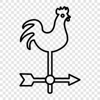 weather vane, weathercock shaft, weathercock post, weathercock pole icon svg