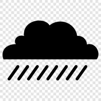 weather, forecast, thunderstorm, flash flooding icon svg