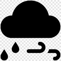 weather, forecast, thunderstorm, rain icon svg