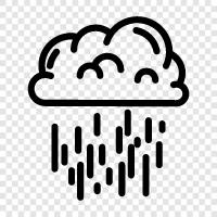 Weather, Drops, Thunder, Clouds icon svg