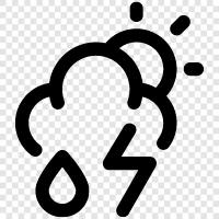 weather, storm, lightning, rain icon svg