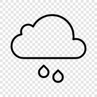 weather, clouds, precipitation, thunder icon svg