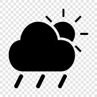 Weather, Clouds, Thunder, Sun icon svg