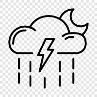 weather, forecast, weather app, severe thunderstorm icon svg