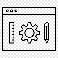 WebEntwicklung, Entwicklungstools, WebEntwicklungstools, Entwicklungssoftware symbol