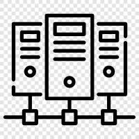 web hosting, cloud hosting, data center hosting, virtual private server icon svg