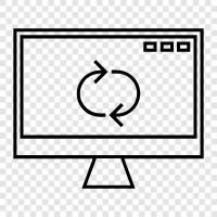 web synchronization, online synchronization, online backup, online backup services icon svg