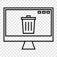 web trashcan, web waste, web wastebin, web garbage icon svg