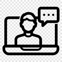 webinars, online, internet, business icon svg