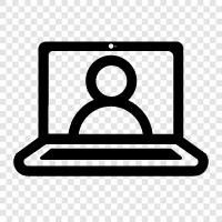 webinars, online, teleconference, video icon svg