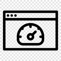 website speed, website optimization, website load time, website responsiveness icon svg