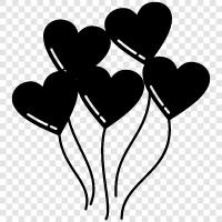 Wedding Balloons, Valentine s Day, Love, Romance icon svg