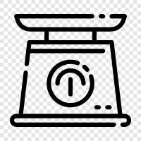 weighing scale, digital weighing, metal weighing, kitchen scales icon svg