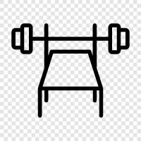 weight bench, weights, muscle, strength icon svg