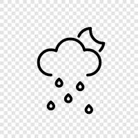 wet, showers, thunderstorms, heavy icon svg