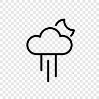 wet, cloudy, thunder, rain icon svg