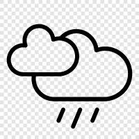 wet, cloudy, thunder, lightning icon svg