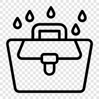 wet backpack, wet laptop, wet phone, wet clothes icon svg