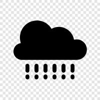 wet, weather, clouds, thunder icon svg