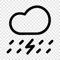 wet, shower, thunderstorm, summer icon svg