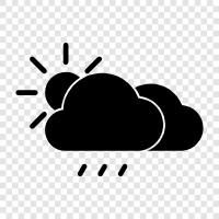 wet, cloudy, rainy day, dreary icon svg