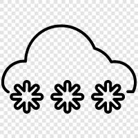 wet, precipitation, snow, icy icon svg