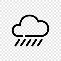 wet, cloudy, humid, thunder icon svg