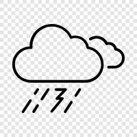 wet, precipitation, thunderstorm, weather icon svg