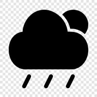 wet, weather, precipitation, thunder icon svg