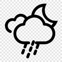 wet, cloudy, thunder, lightning icon svg