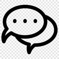 whatsapp, facebook, twitter, online chat icon svg