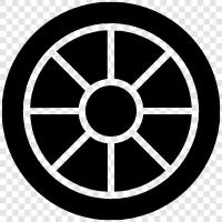 wheel, hub, spokes, wheelbase icon svg