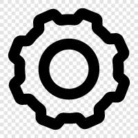 wheel, axle, gear, machine icon svg