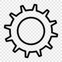 wheel, axle, mechanism, construction icon svg