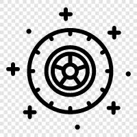 wheel, rubber, car, bike icon svg