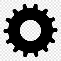 wheel, axle, axle slot, gear icon svg