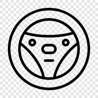 Rad, Steuerungen, Auto, Fahren symbol