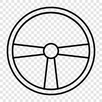 wheel, car, driving, control icon svg