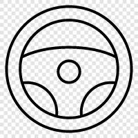 Wheel, Manual, Vehicle, Car icon svg
