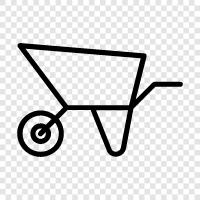 Wheelbarrow, Loading, Transport, Cargo icon svg