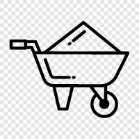 wheelbarrow, garden, gardening, tool icon svg