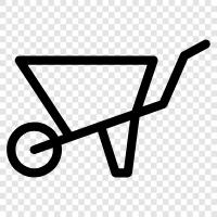 Wheelbarrow for Sale, Wheelbarrow Rental, Wheelbarrow icon svg