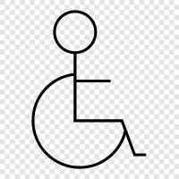 wheelchair, blind, deaf, crippled icon svg