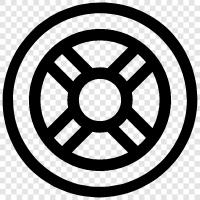 Wheels, Rims, Tires, Car icon svg