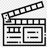 whiteboard, dry erase, writing surface, Clapperboard icon svg