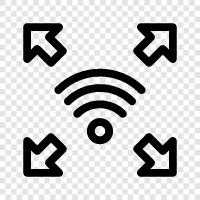 wifi, wifi sinyali, wifi sinyal gücü, wifi aralığı genişletici ikon svg