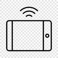 wifi, tablet, wireless signal, internet icon svg