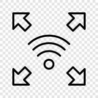 WiFi, маршрутизатор, сигнал, прочность сигнала Значок svg