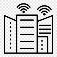 wifi network, open wifi, routers, range icon svg